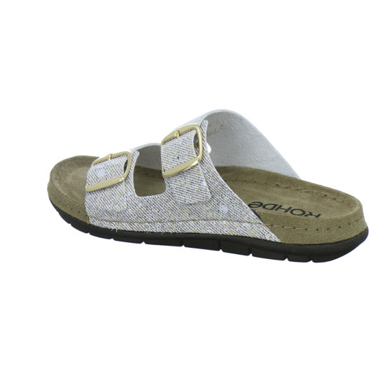 Rohde Pantoletten Damen Beige-kombi