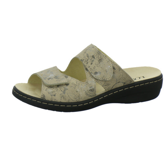 Longo Pantoletten Damen Beq-Pantl-Wörishf-30 Beige-kombi