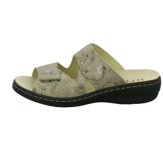 Longo Pantoletten Damen Beq-Pantl-Wörishf-30 Beige-kombi