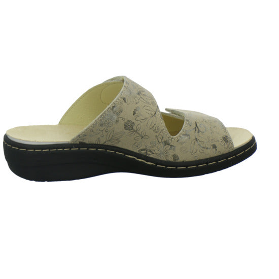 Longo Pantoletten Damen Beq-Pantl-Wörishf-30 Beige-kombi