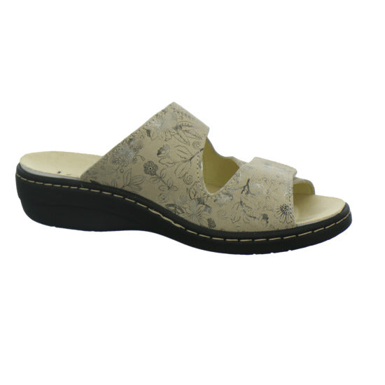 Longo Pantoletten Damen Beq-Pantl-Wörishf-30 Beige-kombi