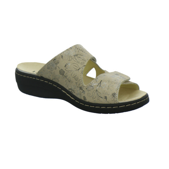 Longo Pantoletten Damen Beq-Pantl-Wörishf-30 Beige-kombi