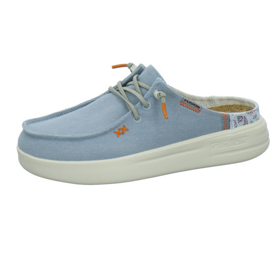 Fusion Pantoletten Hellblau