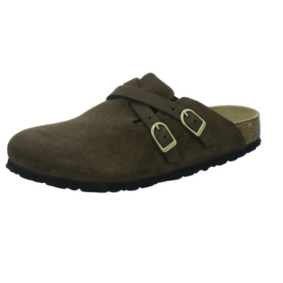 Birkenstock Pantoletten Damen Blair Velour Dunkelbraun