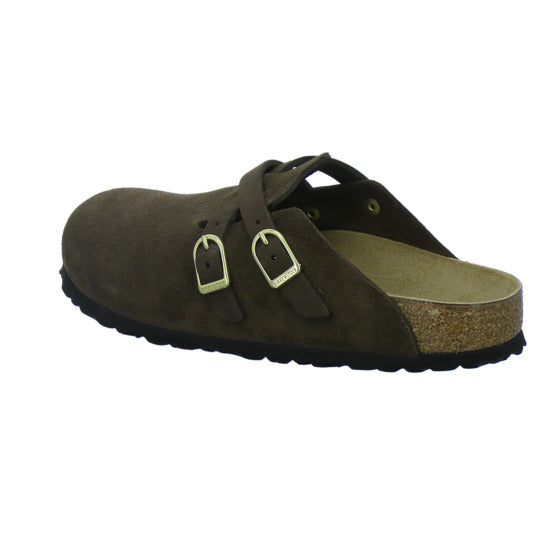 Birkenstock Pantoletten Damen Blair Velour Dunkelbraun