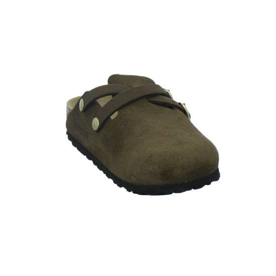 Birkenstock Pantoletten Damen Blair Velour Dunkelbraun