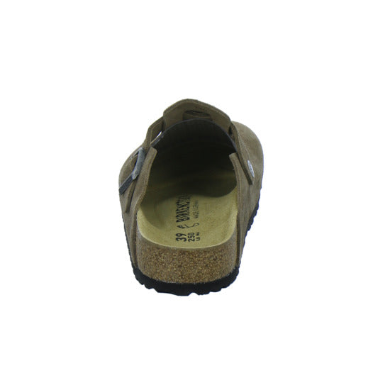 Birkenstock Pantoletten Damen Boston Velour Hellbraun