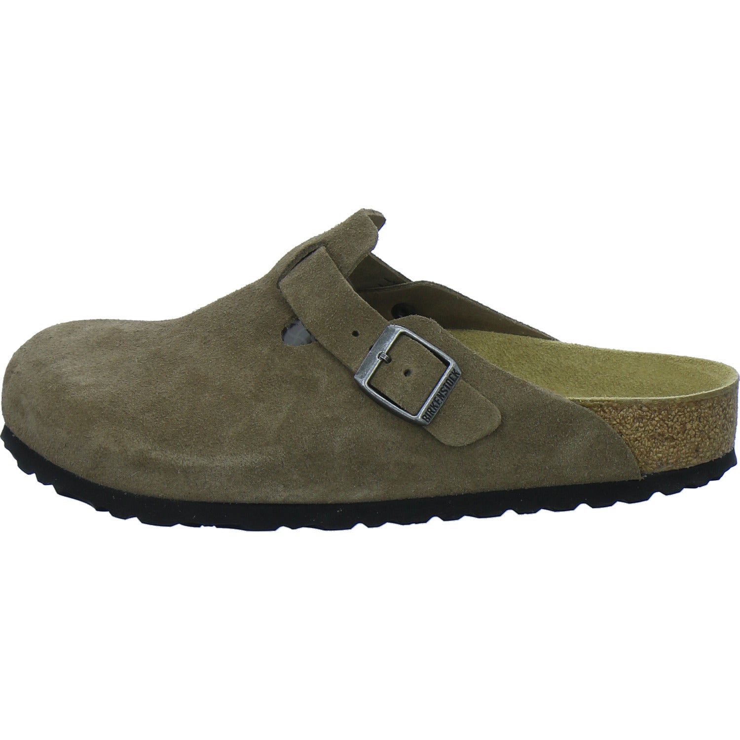 Birkenstock Pantoletten Damen Boston Velour Hellbraun