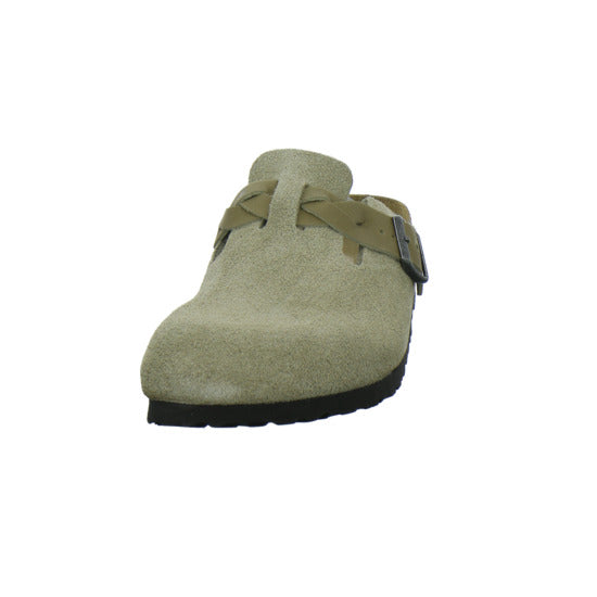 Birkenstock Boston Braided Pantoletten taupe - 360° Ansicht