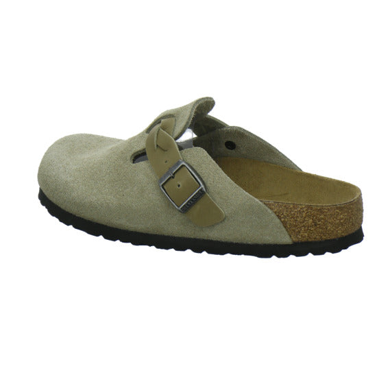 Birkenstock Boston Braided Pantoletten taupe - 360° Ansicht