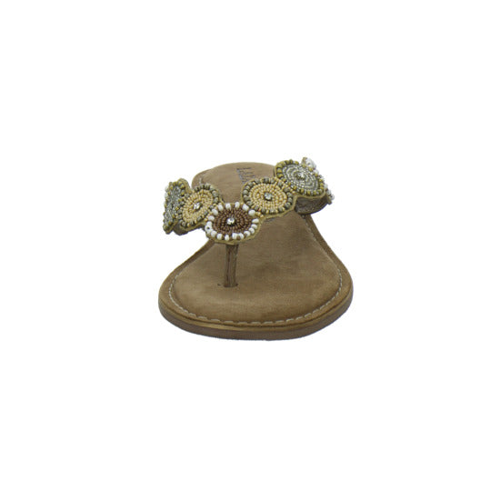 Lazamani Pantoletten taupe - 360° Ansicht