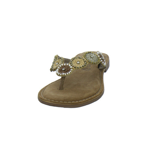 Lazamani Pantoletten taupe - 360° Ansicht