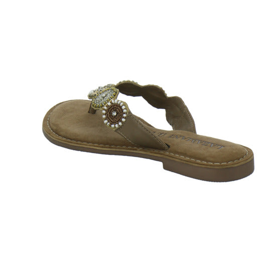 Lazamani Pantoletten taupe - 360° Ansicht