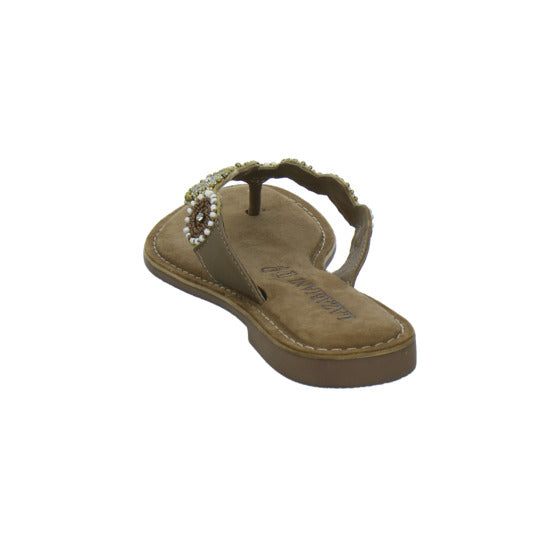 Lazamani Pantoletten taupe - 360° Ansicht