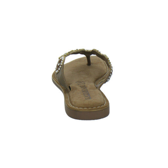 Lazamani Pantoletten taupe - 360° Ansicht