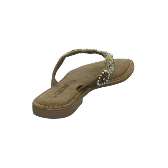 Lazamani Pantoletten taupe - 360° Ansicht