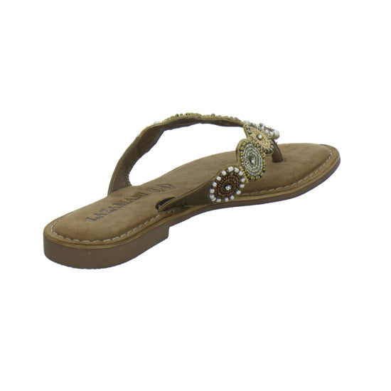 Lazamani Pantoletten taupe - 360° Ansicht