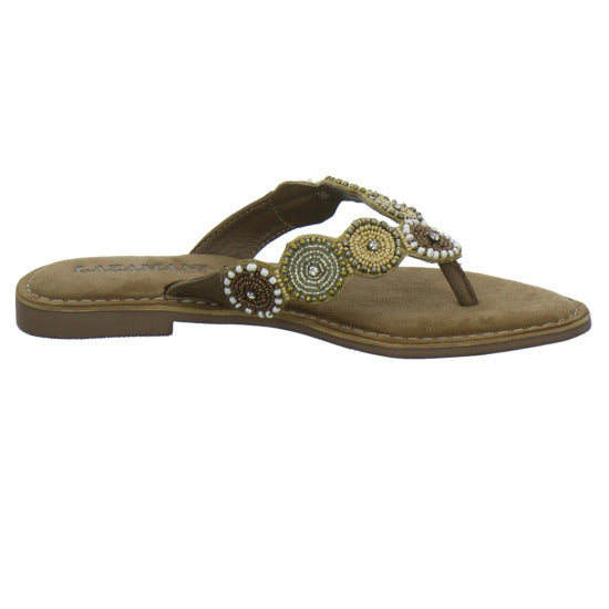 Lazamani Pantoletten taupe - 360° Ansicht