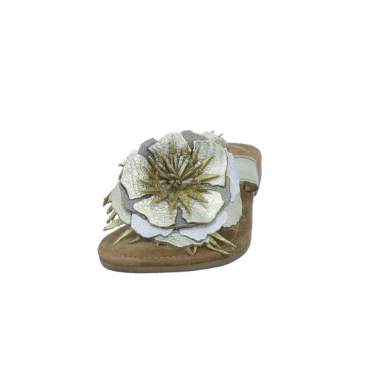 Lazamani Pantoletten Damen Gold