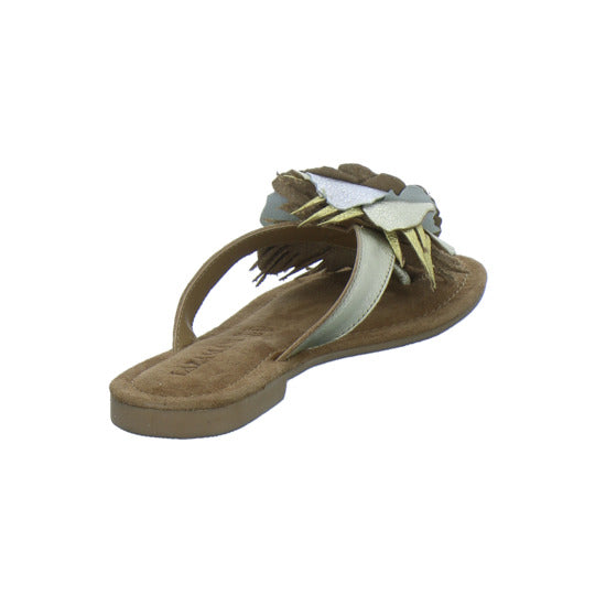 Lazamani Pantoletten Damen Gold