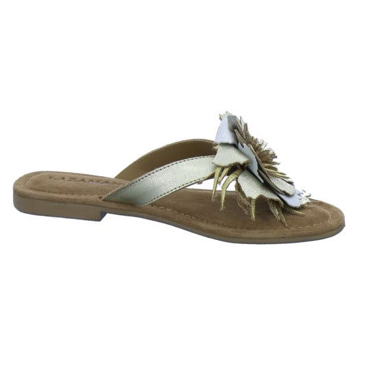 Lazamani Pantoletten Damen Gold