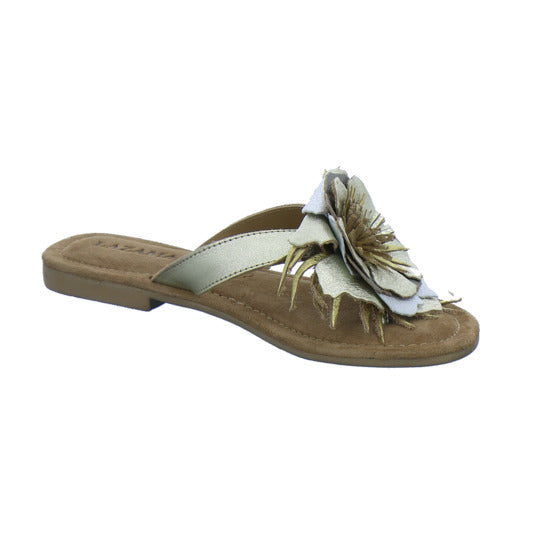 Lazamani Pantoletten Damen Gold