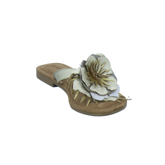 Lazamani Pantoletten Damen Gold