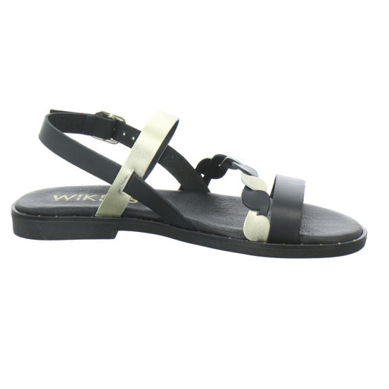 Wikers Sandaletten Schwarz-kombi