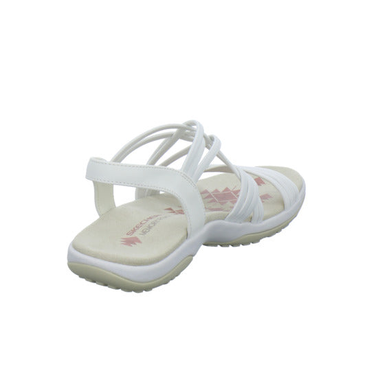 Skechers Reggae Slim Sandaletten Weiß - 360° Ansicht