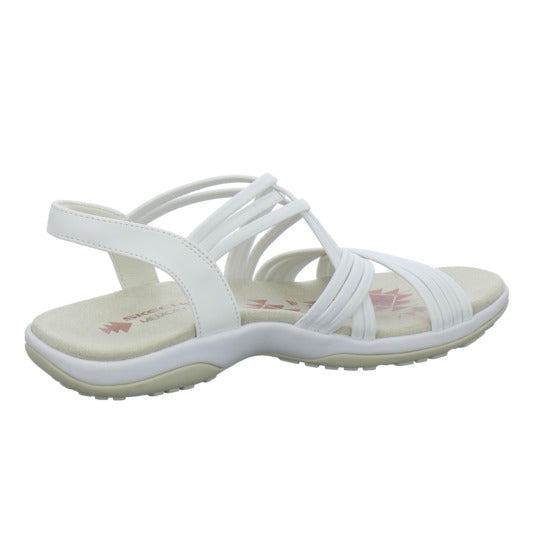 Skechers Reggae Slim Sandaletten Weiß - 360° Ansicht