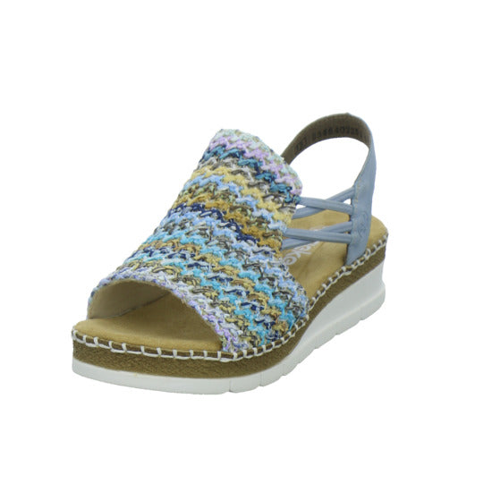 Rieker Sandaletten Damen Blau-kombi