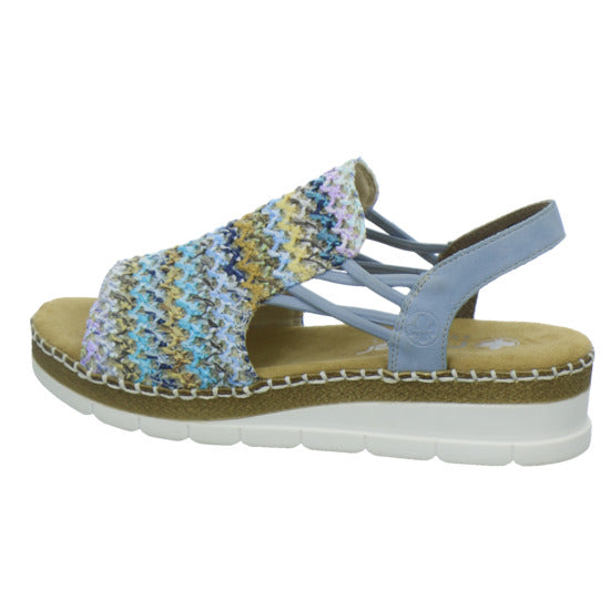 Rieker Sandaletten Damen Blau-kombi