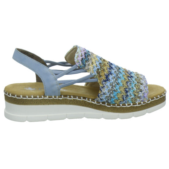 Rieker Sandaletten Damen Blau-kombi