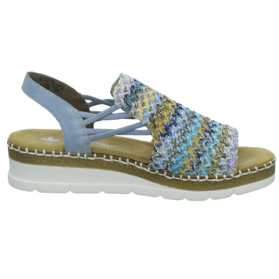 Rieker Sandaletten Damen Blau-kombi
