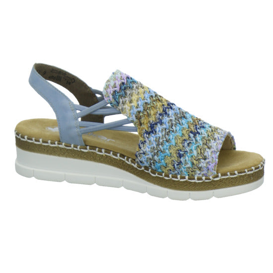 Rieker Sandaletten Damen Blau-kombi