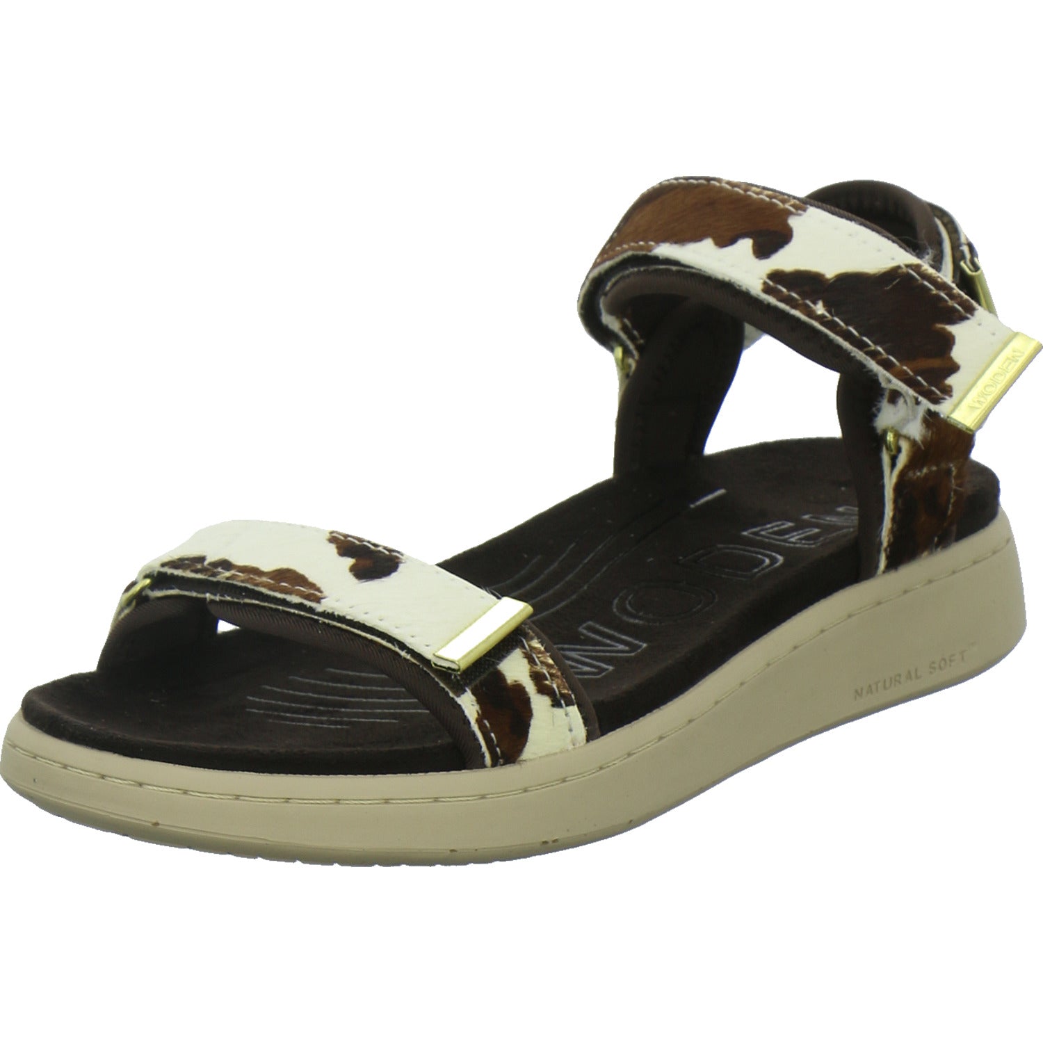 Woden Sandaletten Damen Line Suede animal