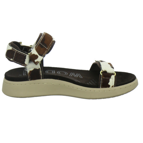Woden Sandaletten Damen Line Suede animal