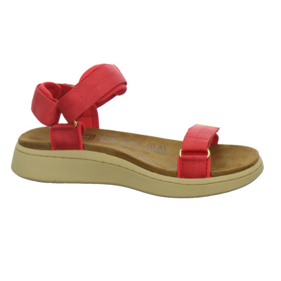 Woden Sandaletten Damen Line Rot
