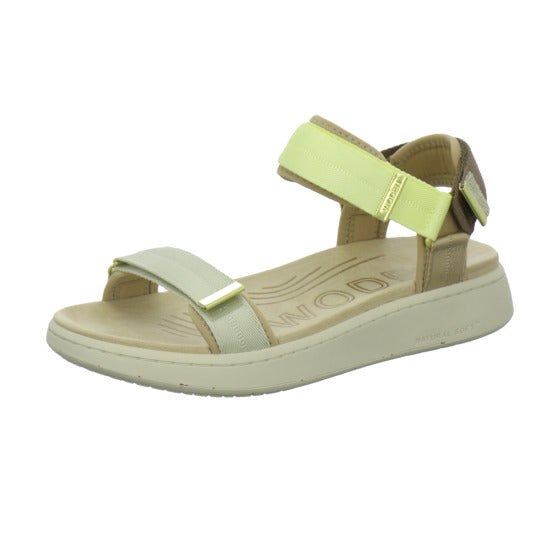 Woden Sandaletten Damen Line Beige-kombi