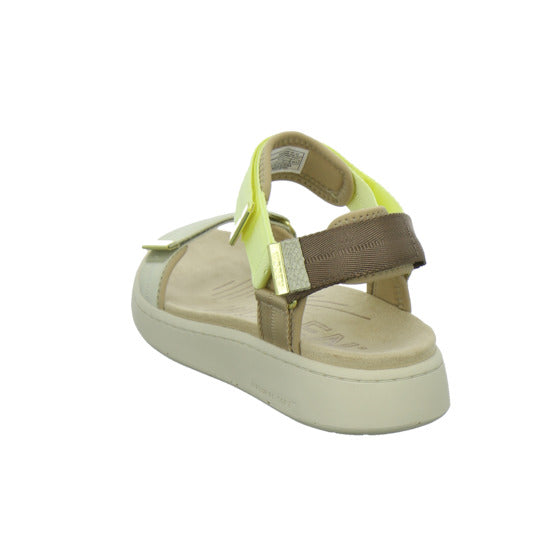 Woden Sandaletten Damen Line Beige-kombi