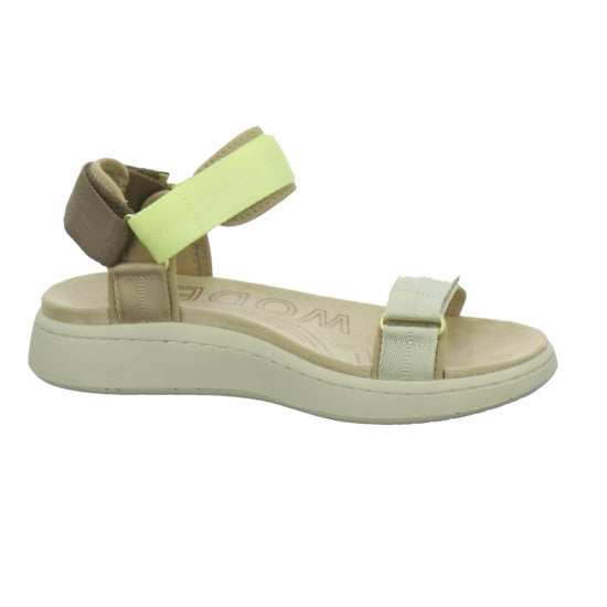 Woden Sandaletten Damen Line Beige-kombi
