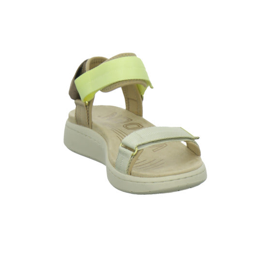 Woden Sandaletten Damen Line Beige-kombi