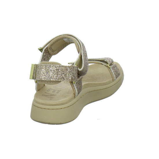Woden Line Glitter Sandaletten Bronze