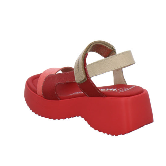 Wonders Sandaletten Rot - 360° Ansicht
