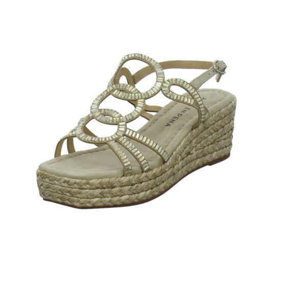 Alma en Pena S.L. Sandaletten Gold - 360° Ansicht