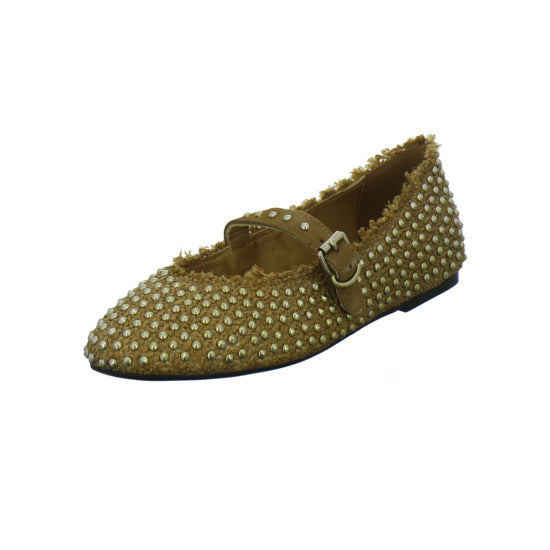 Blackrose Ballerina u. Pumps Mittelbraun - 360° Ansicht