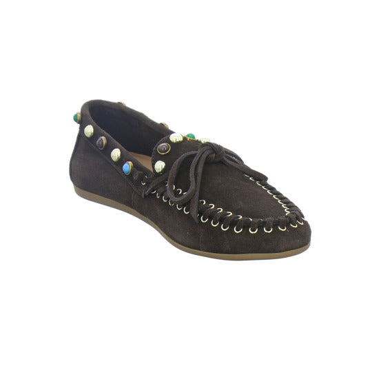 Inuovo Slipper Damen Dunkelbraun
