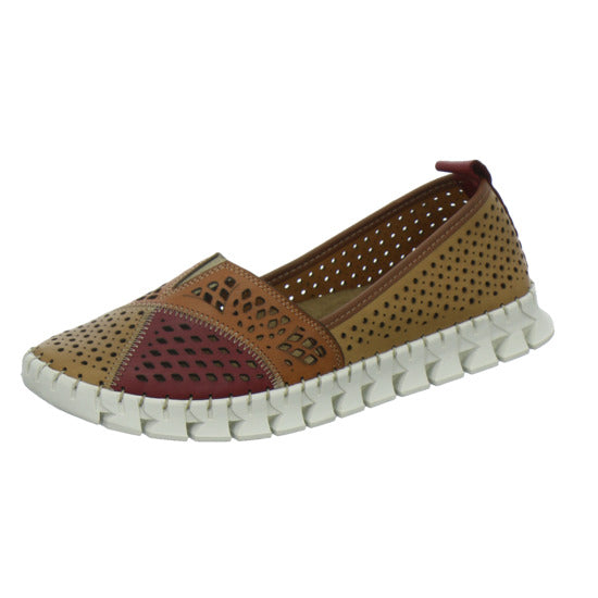 Gemini Slipper Damen Braun-kombi