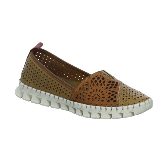 Gemini Slipper Damen Braun-kombi