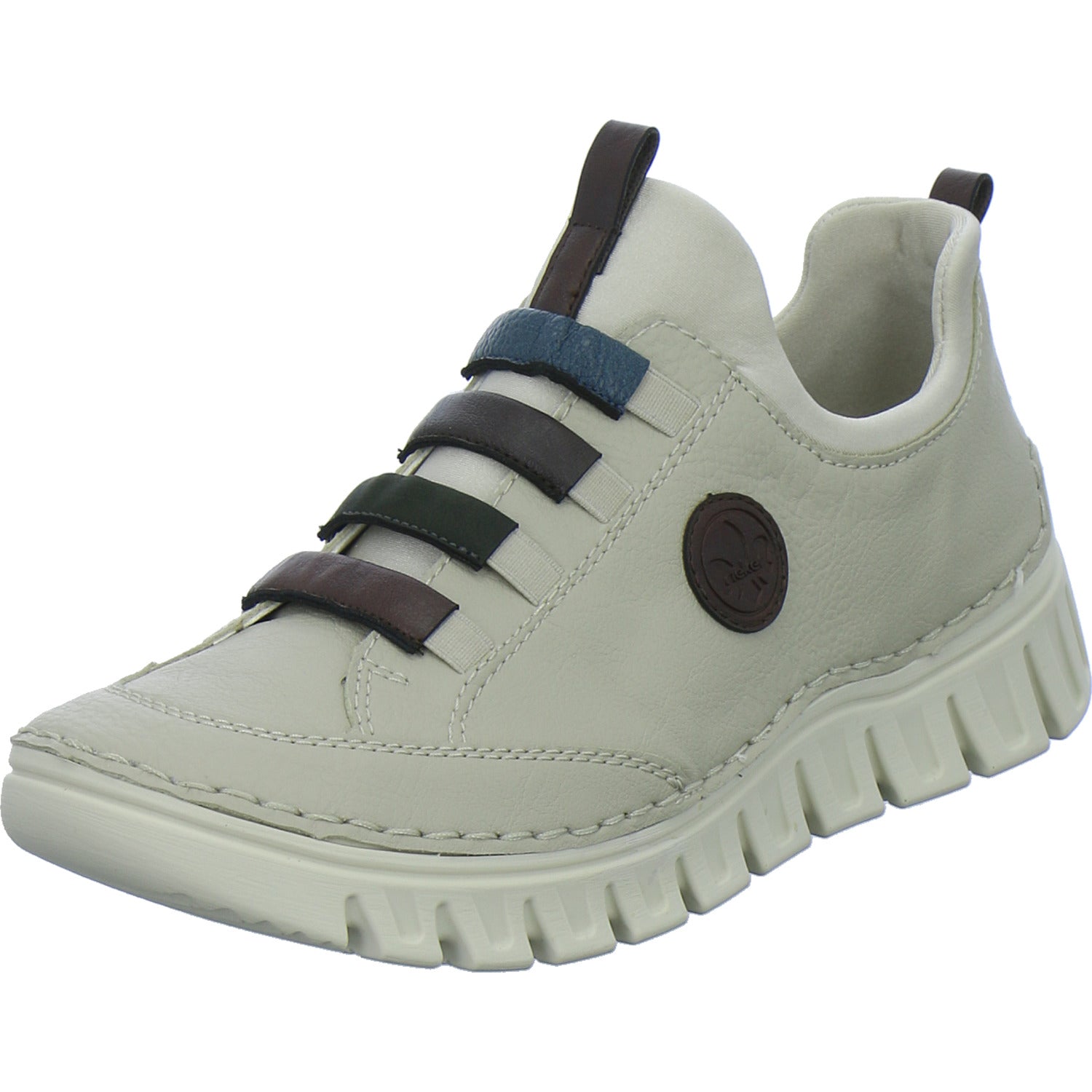 Rieker Slipper Damen Beige-kombi
